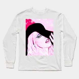 Lady with Hat Long Sleeve T-Shirt